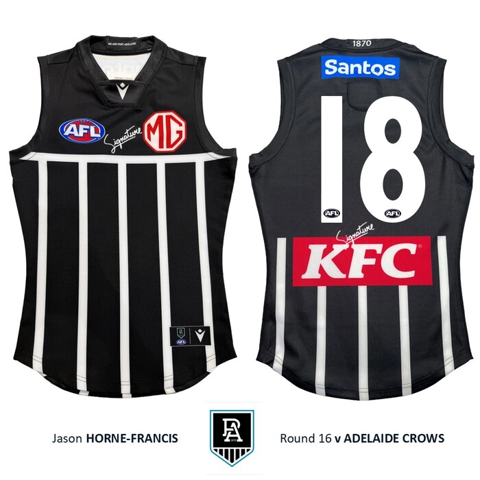 Photo of Jason Horne-Francis #18 Port Adelaide 2026 Prison Bar Guernsey