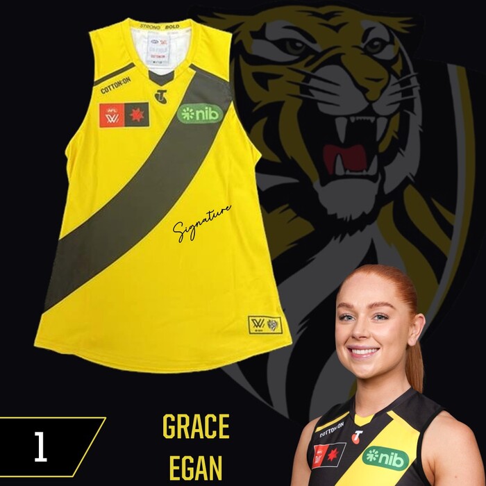 Photo of Grace Egan #1 Richmond 2025 AFLW Clash Guernsey
