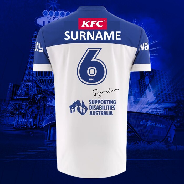 Photo of Matt Burton #6 Canterbury-Bankstown Bulldogs 2026 Vegas Player-Issue Jersey