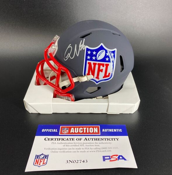 NFL - Colts Quenton Nelson Signed Blue NFL Shield Mini Helmet