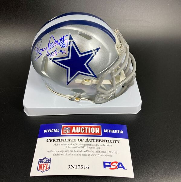 HOF - Cowboys Tony Dorsett Signed Mini Helmet