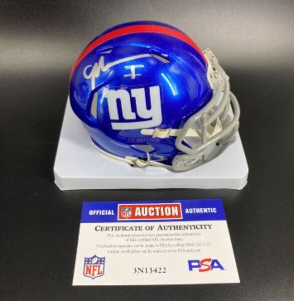 NFL - Giants Malik Nabers Signed Mini Helmet