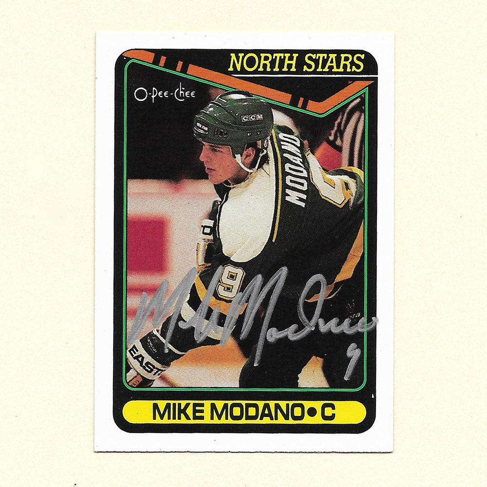 Mike Modano Autographed 1990 O-Pee-Chee Hockey Card