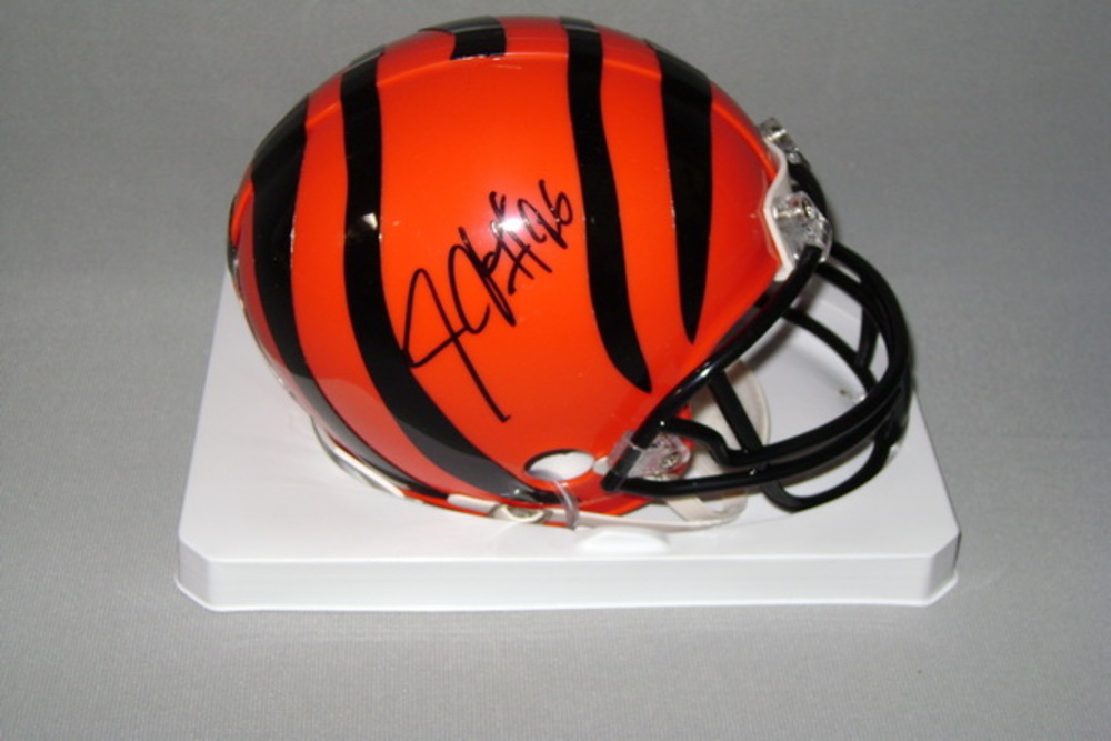 NFL BENGALS CARLOS DUNLAP SIGNED BENGALS MINI HELMET The official