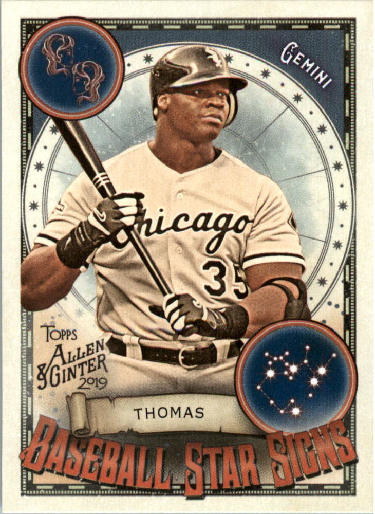 2019 Topps Allen and Ginter Baseball Star Signs #BSS7 Frank Thomas