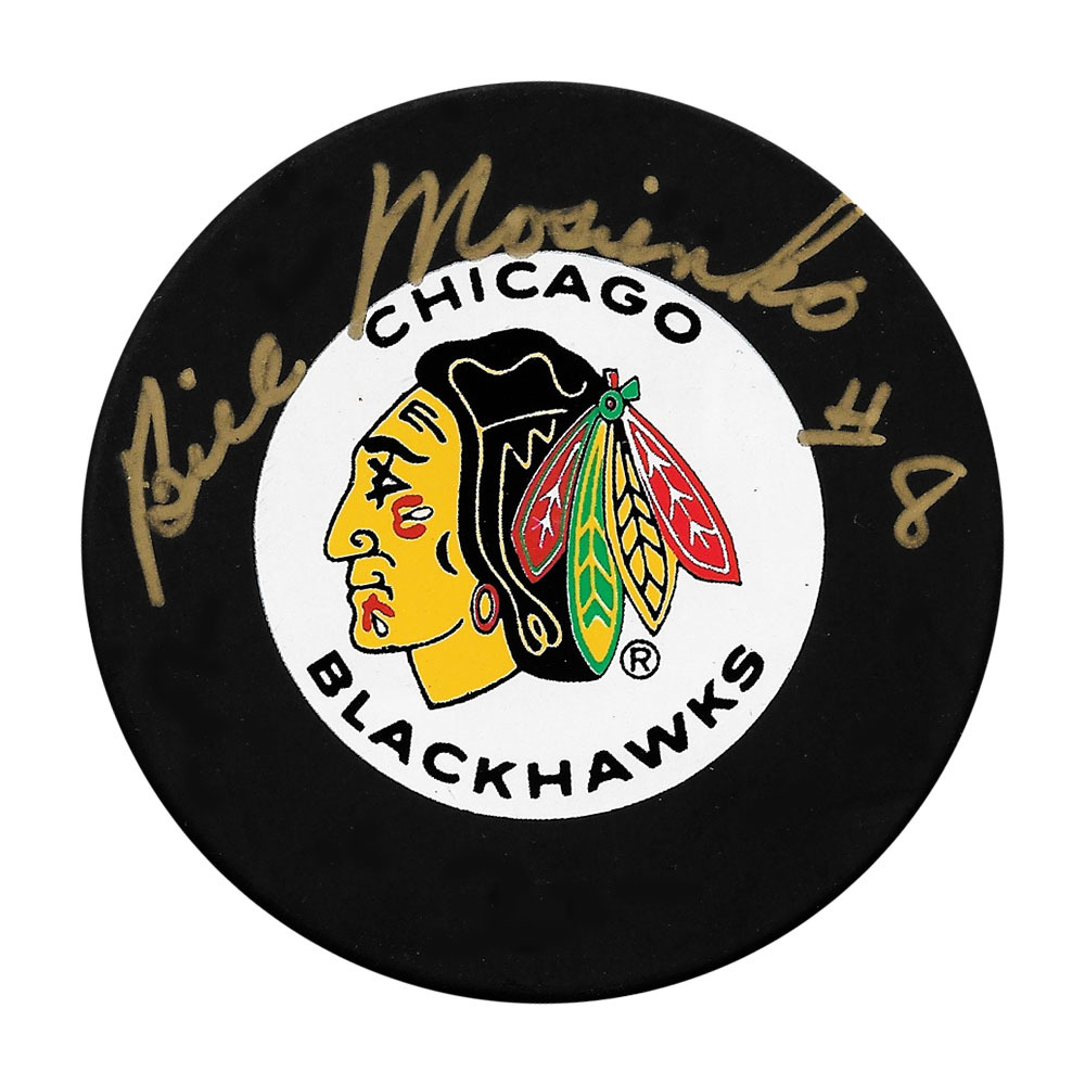 Bill Mosienko Autographed Chicago Blackhawks Puck