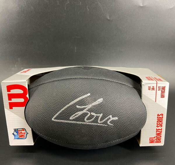 NFL - Bears Colton Loveland Signed Black Composite Silver Series Football