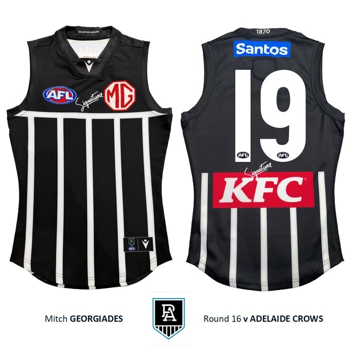 Photo of Mitch Georgiades #19 Port Adelaide 2026 Prison Bar Guernsey