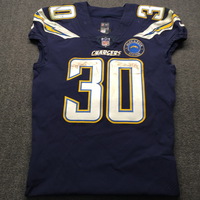 STS - Chargers Austin Ekeler Game Worn Jersey (11/18/18) Size 42 W/ Alex...