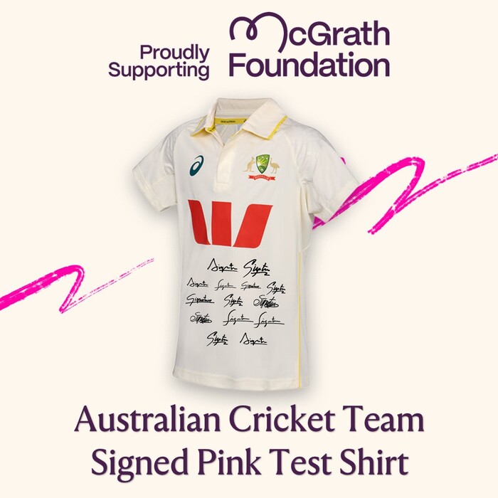 Photo of Australia Team Signed Pink Test Shirt