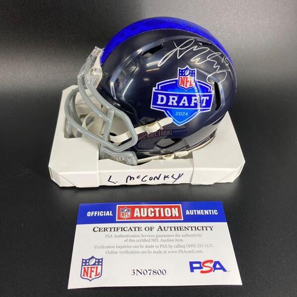 NFL - Chargers Ladd McConkey Signed NFL Draft Mini Helmet