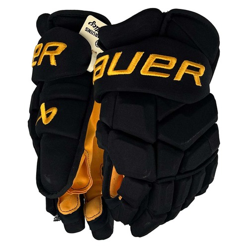 Photo of 25-26 Game-Used Bauer Hockey Gloves - David Pastrnak 