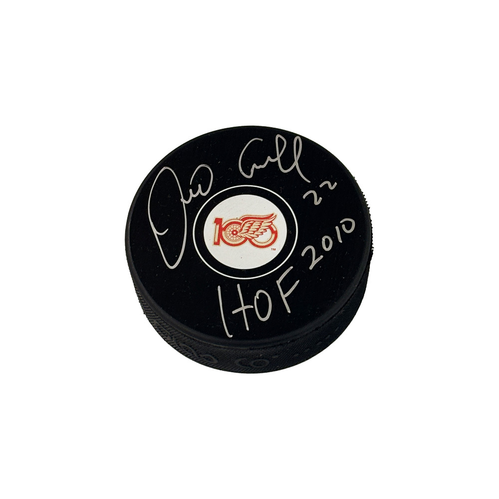 DINO CICCARELLI Signed Detroit Red Wings Centennial Puck - 