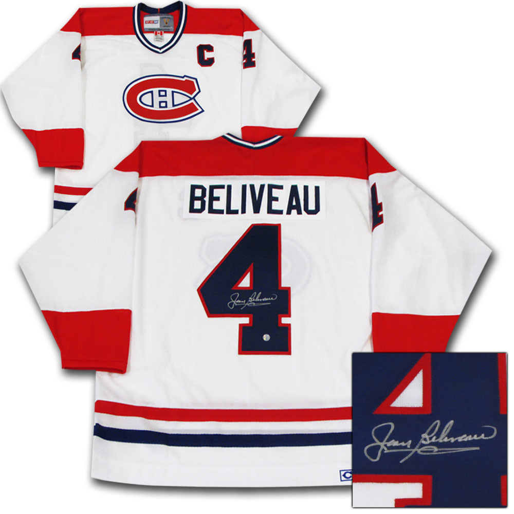 Jean Beliveau Autographed Montreal Canadiens Jersey