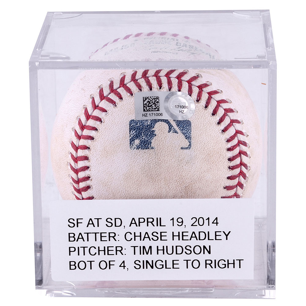Padres Authentics Chase Headley GameUsed Single Baseball VS. Tim