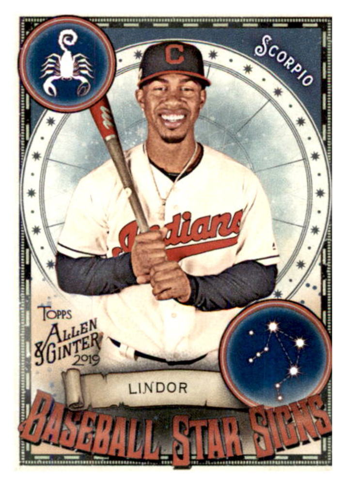 2019 Topps Allen and Ginter Baseball Star Signs #BSS8 Francisco Lindor