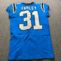 International Series - Panthers Caleb Farley Game Used Jersey (11/10/24)...
