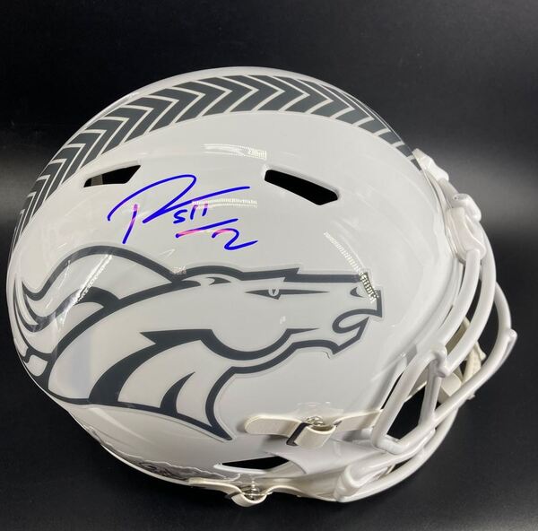 NFL - Broncos Pat Surtain Signed STS Replica Speed Helmet