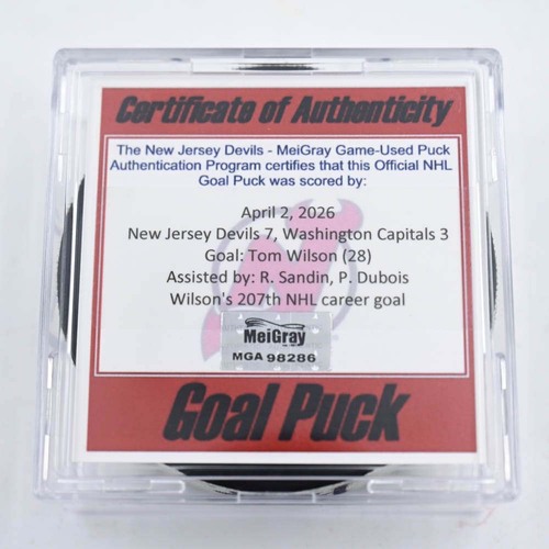Image of Wilson, Tom - Washington Capitals - April 2, 2026 at New Jersey Devils (Devils Logo)