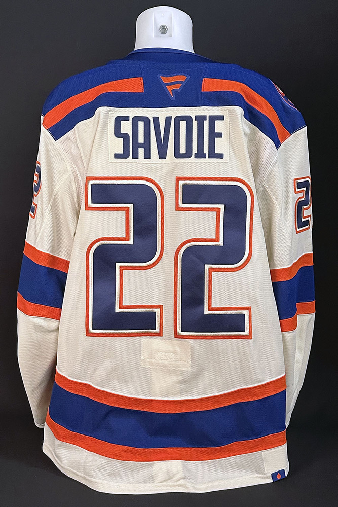 Matt Savoie #22 - 2025-26 Edmonton Oilers Alternate Set #3 Game Worn Jersey - Worn For 2 Games - Jan 12th vs Chicago & Jan 13 vs Nashville