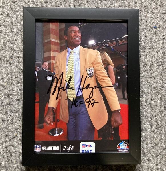 HOF - Raiders Mike Haynes NFL Auction Exclusive Signed 5x7 Photo Individ...