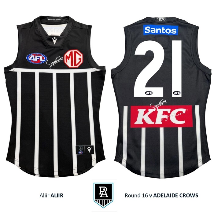 Photo of Aliir Aliir #21 Port Adelaide 2026 Prison Bar Guernsey