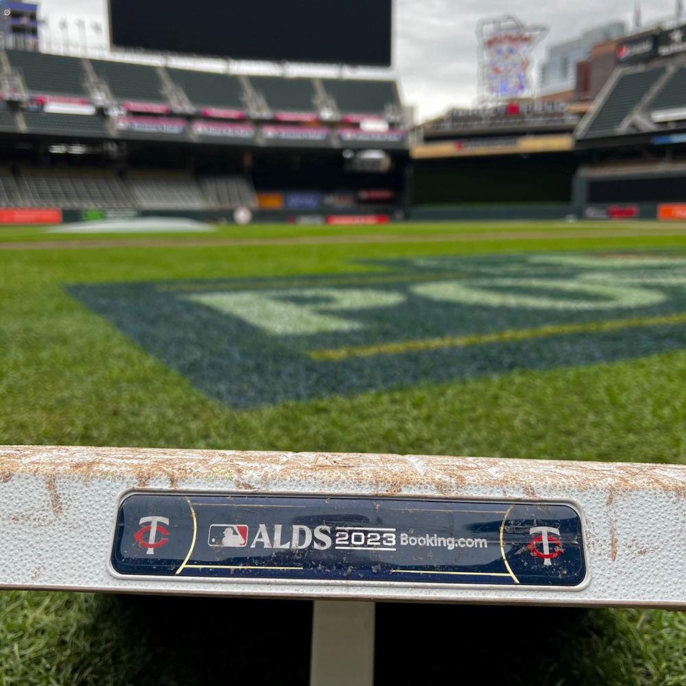 Minnesota Twins GameUsed Base 1st Base (Used Inn. 69) used 10/10