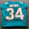 NFL - Dolphins Malcolm Brown Game Cut Jersey Size 42