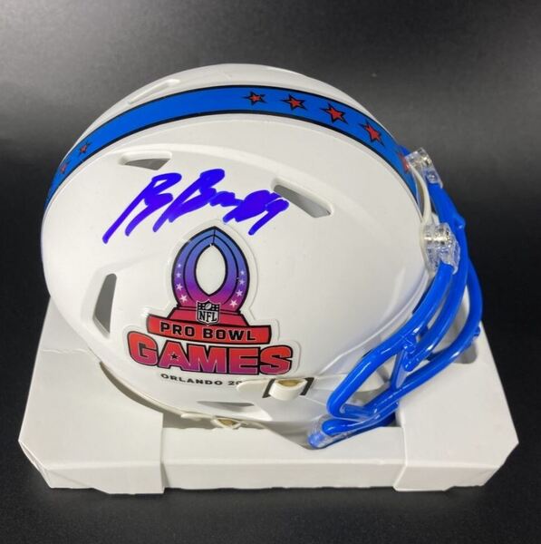 NFL - Raiders Brock Bowers Signed Mini Helmet with Pro Bowl Logo