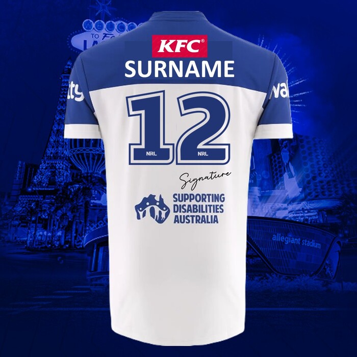 Photo of Jacob Preston #12 Canterbury-Bankstown Bulldogs 2026 Vegas Player-Issue Jersey