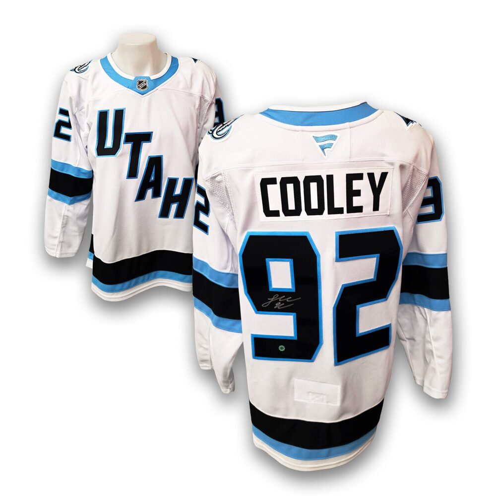 Logan Cooley Autographed Utah Mammoth Away Fanatics Premium Jersey