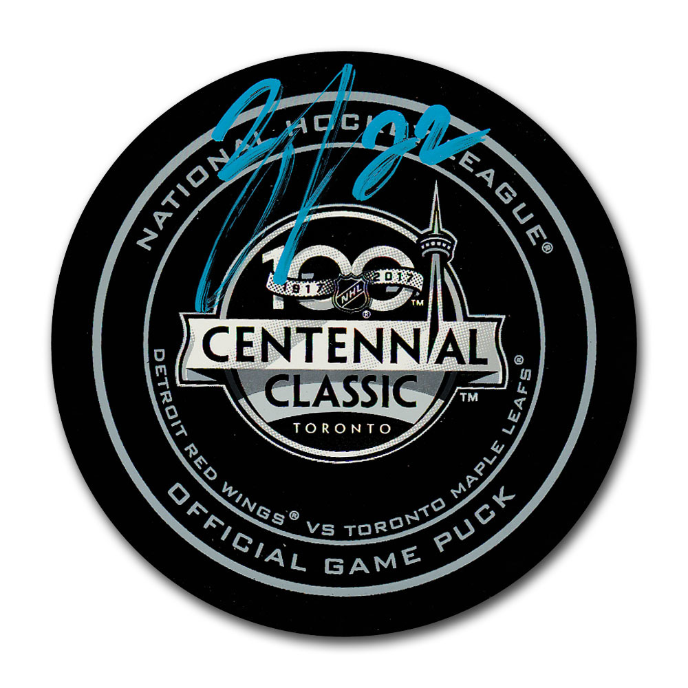 Nikita Zaitsev Autographed 2017 NHL Centennial Classic Official Game Puck