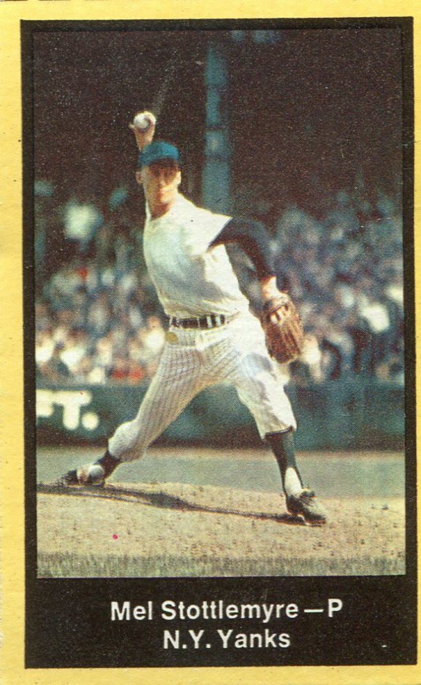 1969 Nabisco Team Flakes #24 Mel Stottlemyre S3