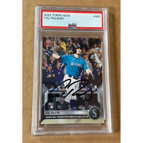 Cal Raleigh Autographed Topps Now #991 Card | Seattle Mariners