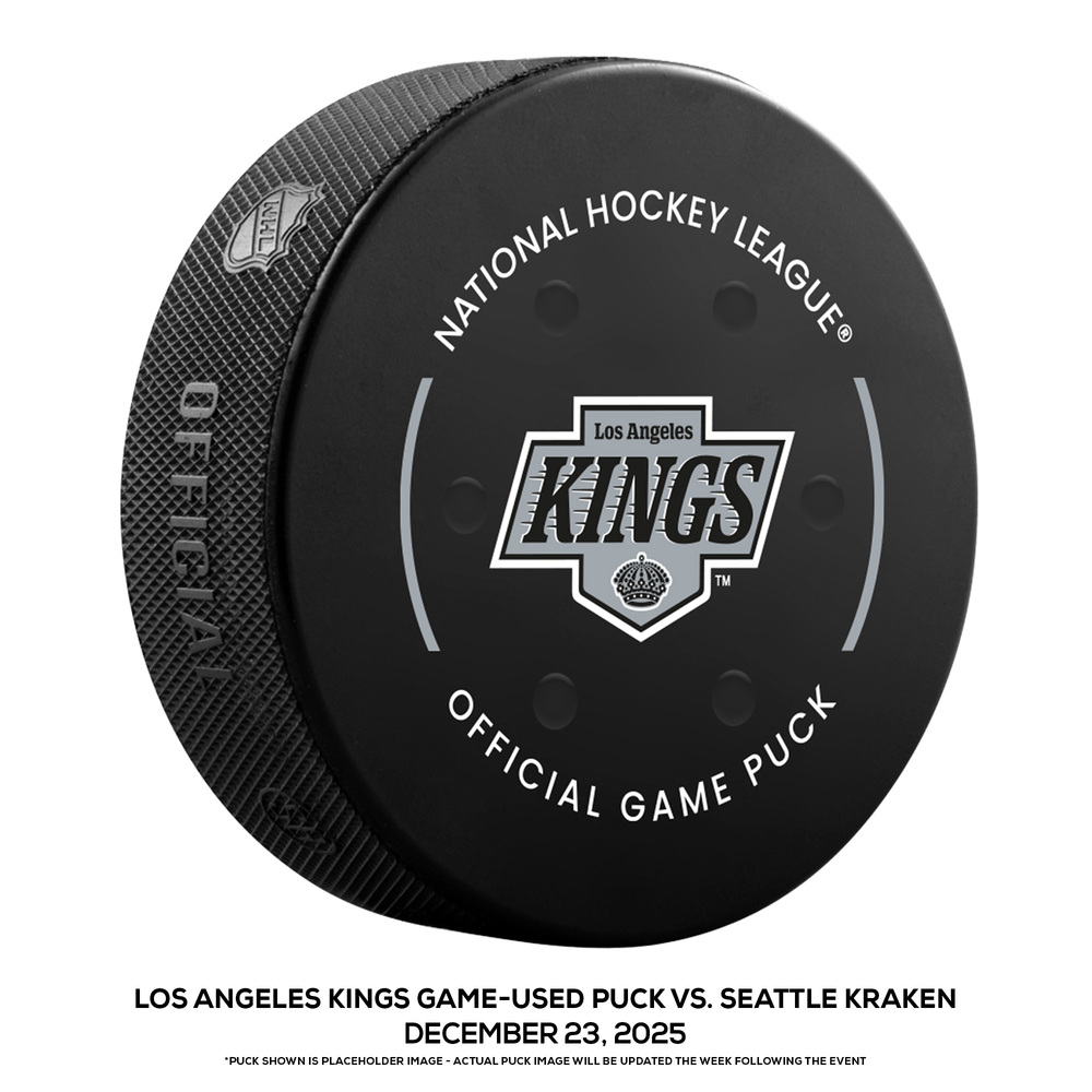Los Angeles Kings Game-Used Puck vs. Seattle Kraken on December 23, 2025