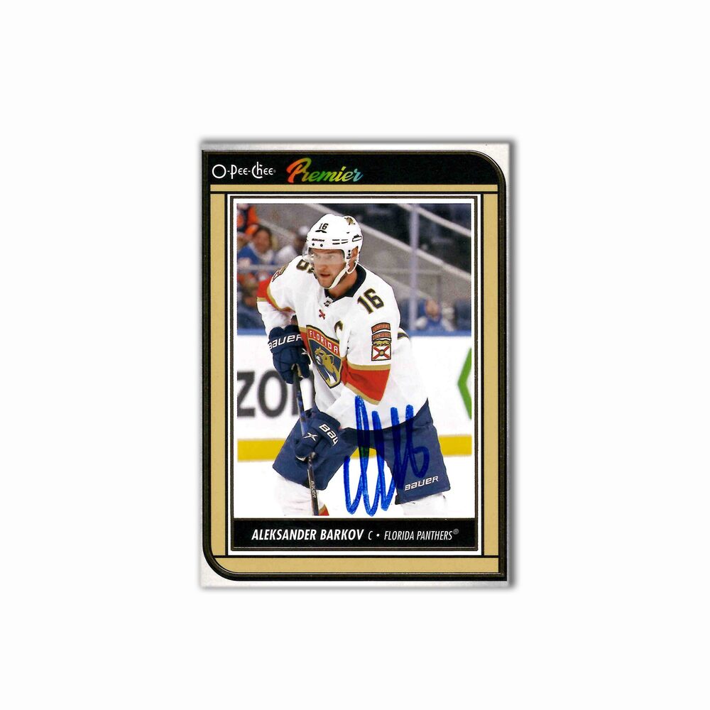 Aleksander Barkov Autographed Florida Panthers 2022-23 O-Pee-Chee Premium P-19 Hockey Card