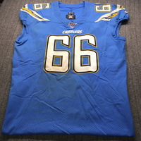 International Series - Chargers Dan Feeney Game Worn Jersey (11/18/19) S...