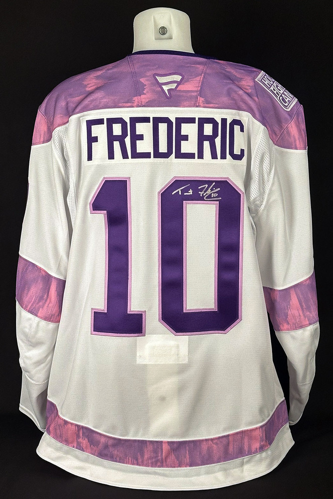 Trent Frederic #10 - Autographed 2025-26 Edmonton Oilers Hockey Fights Cancer Night Ltd Edition Jersey (Autographed Only / Not Worn On Ice)