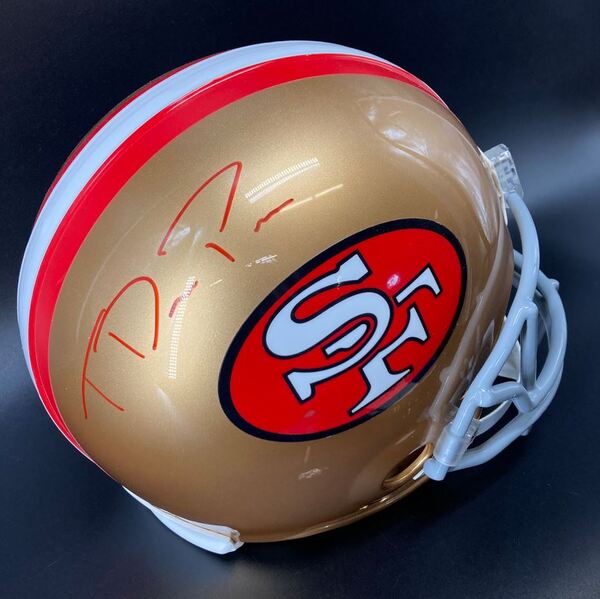 NFL - 49ers Tyrion Davis-Price signed proline helmet