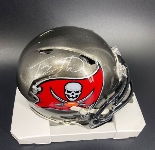 NFL - Buccaneers Tez Johnson Signed Mini Helmet