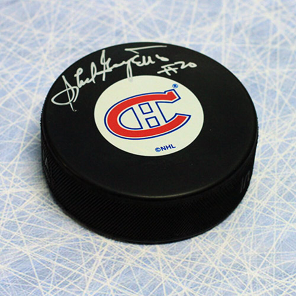 Phil Goyette Montreal Canadiens Autographed Hockey Puck