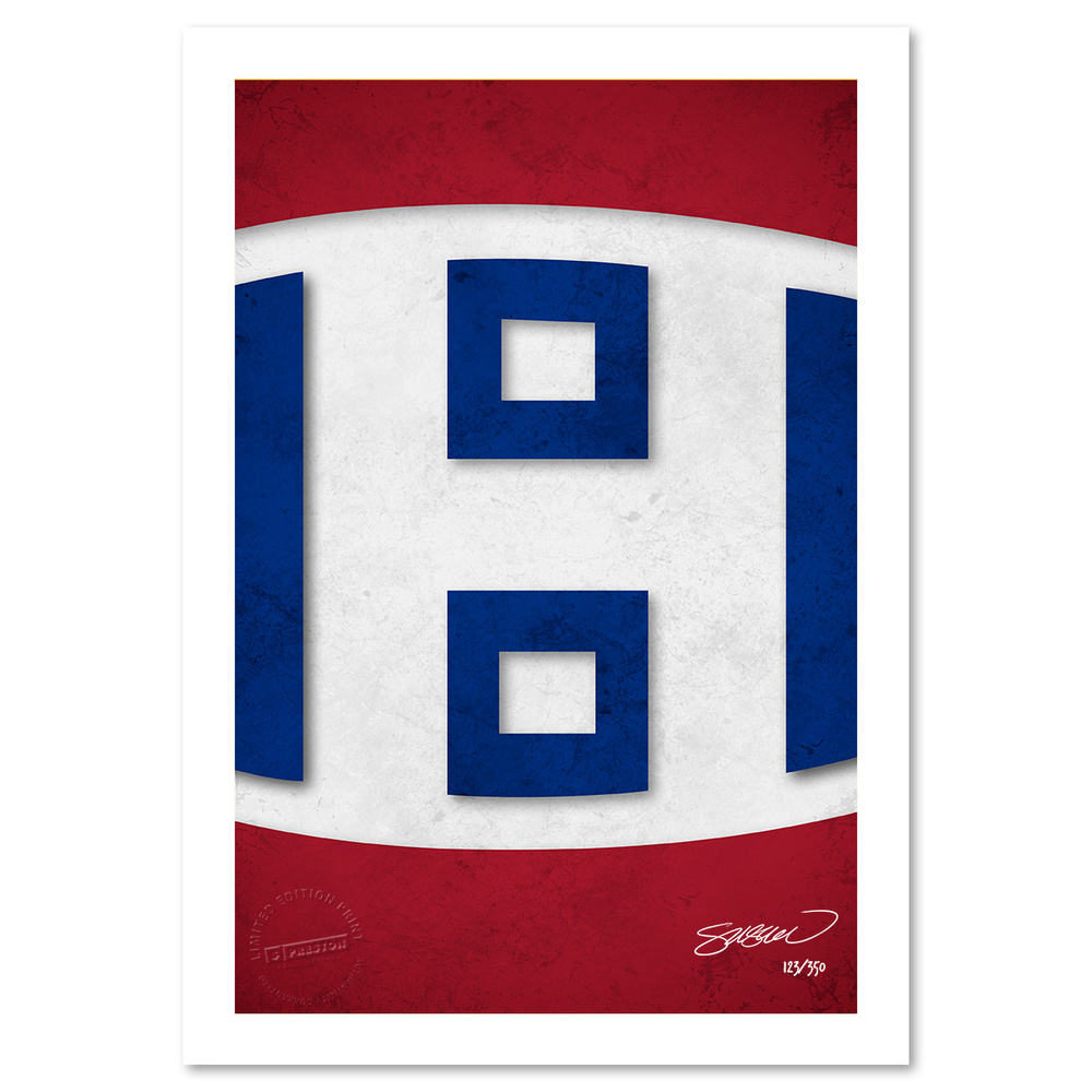 Montreal Canadiens Minimalist NHL Logo Limited Edition Art Print by S. Preston