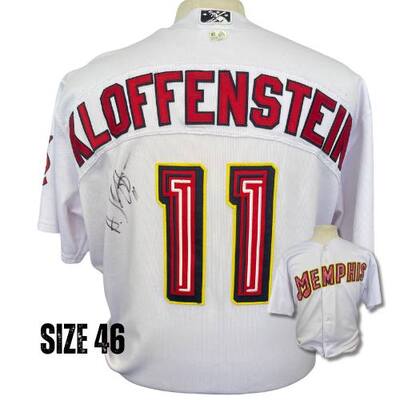 #11 Adam Kloffenstein Authenticated Game Worn & Autographed White Home Jersey