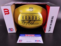 NFL - Lions Barry Sanders Signed Gold Honors Football