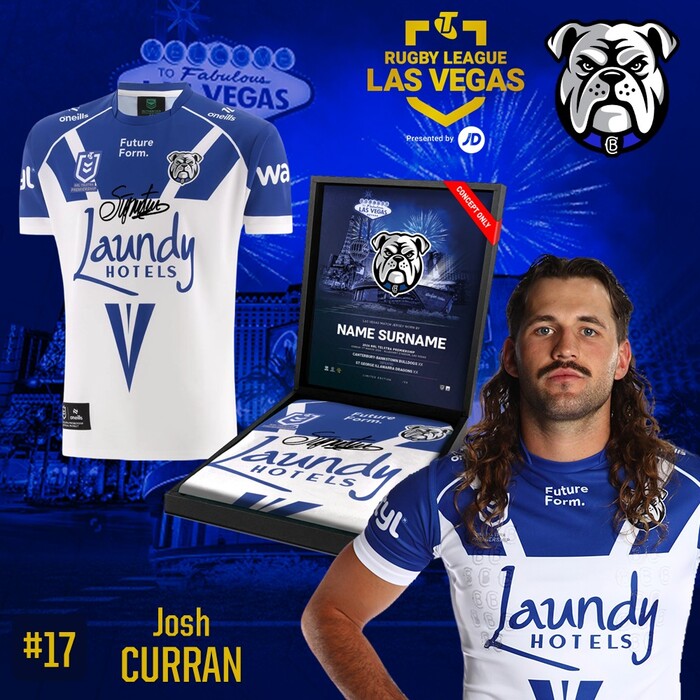 Photo of Josh Curran #17 Canterbury-Bankstown Bulldogs 2026 Vegas Player-Issue Jersey