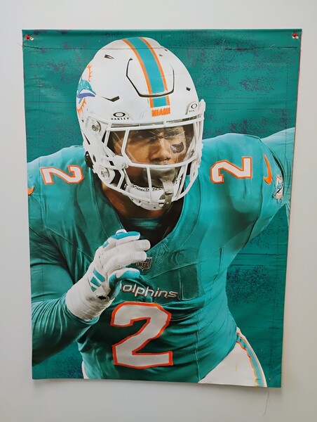 Dolphins - Madrid Games Banner (40x120) Bradley Chubb