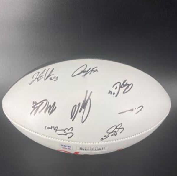 NFL - Chiefs Multi Sign Commemorative Super Bowl LIX Panel Ball Signed B...