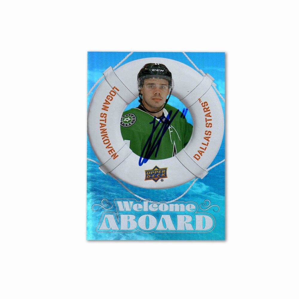 Logan Stankoven Autographed Dallas Stars UDA Welcome Aboard WA-3 2024-25 Hockey Card 