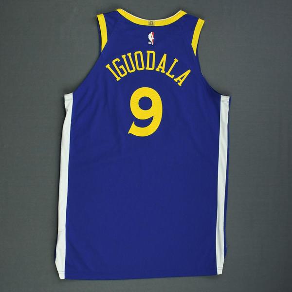 Andre Iguodala - Golden State Warriors- 2018-19 Season - Game-Worn Blue Icon Edition Jersey 