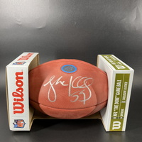 Panthers - Luke Kuechly Signed Authentic Football With Panthers And 100t...